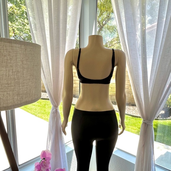 Pretty Little Thing Snake Print String Tie Mesh Triangle Bikini Top Size 6 - Picture 4 of 11